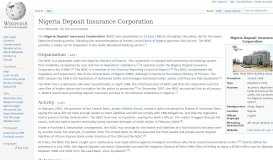 
							         Nigeria Deposit Insurance Corporation - Wikipedia								  
							    