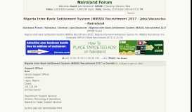 
							         Nigeria Inter-Bank Settlement System (NIBSS) Recruitment 2017 ...								  
							    