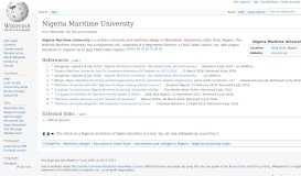 
							         Nigeria Maritime University - Wikipedia								  
							    
