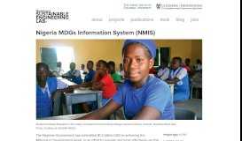 
							         Nigeria MDGs Information System (NMIS) | Quadracci Sustainable ...								  
							    