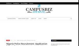 
							         Nigeria Police Recruitment 2018/19 Has Started, Apply Through Here ...								  
							    