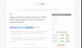 
							         Nigeria Police Recruitment 2019 | NPF Form & Portal Registration								  
							    
