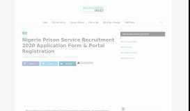 
							         Nigeria Prison Service Recruitment 2019 NPS Portal Registration HERE								  
							    