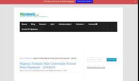 
							         Nigeria Turkish Nile University School Fees Payment - 2018/19								  
							    