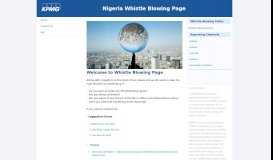 
							         Nigeria Whistle Blowing Portal								  
							    