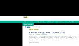 
							         Nigerian Air Force recruitment 2019 - Legit.ng								  
							    