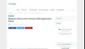 
							         Nigerian Airforce Recruitment 2019-2020 Form & Portal Registration ...								  
							    