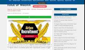 
							         Nigerian Airforce Recruitment 2019 Registration Form at www.airforce ...								  
							    