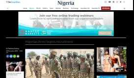 
							         Nigerian Army begins recruitment | Guardian NigeriaNigeria — The ...								  
							    