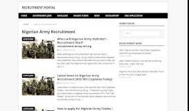 
							         Nigerian Army Recruitment Archives - Recruitment Portal								  
							    