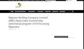 
							         Nigerian Bottling Company Limited (NBC) Naija Coke Summership ...								  
							    