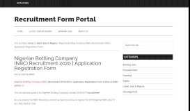 
							         Nigerian Bottling Company (NBC) - Recruitment Form Portal								  
							    