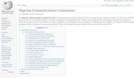 
							         Nigerian Communications Commission - Wikipedia								  
							    