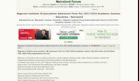 
							         Nigerian Institute Of Journalism Admission Form For 2017/2018 ...								  
							    