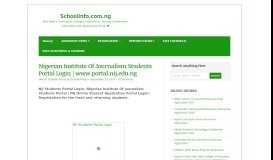 
							         Nigerian Institute Of Journalism Students Portal Login | www.portal.nij ...								  
							    