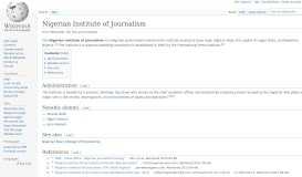 
							         Nigerian Institute of Journalism - Wikipedia								  
							    