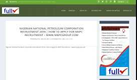 
							         Nigerian National Petroleum Corporation Recruitment 2018 | How to ...								  
							    
