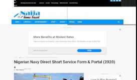 
							         Nigerian Navy Direct Short Service Recruitment 2019: Apply Now!								  
							    