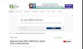 
							         Nigerian Navy DSSC 2018 Direct Short Service Recruitment Begins								  
							    