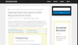 
							         Nigerian Navy DSSC Recruitment 2019 Portal Login Requirements ...								  
							    