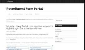 
							         Nigerian Navy Portal (joinnigeriannavy.com) Portal Login For 2019 ...								  
							    