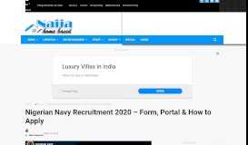 
							         Nigerian Navy Recruitment 2019 – Application Form & Portal | Apply								  
							    
