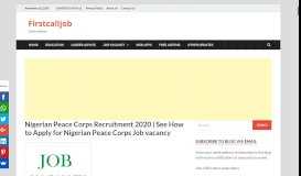
							         Nigerian Peace Corps Recruitment 2019 | See How to Apply for ...								  
							    