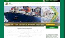 
							         Nigerian Ports Authority: Home								  
							    