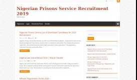 
							         Nigerian Prisons Service Recruitment 2018 - NPS Portal								  
							    