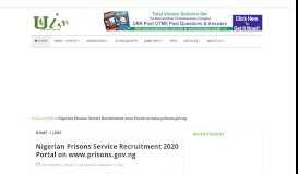 
							         Nigerian Prisons Service Recruitment 2018 Portal on www.prisons ...								  
							    