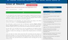 
							         Nigerian Prisons Service Recruitment 2018/2019 Application Form ...								  
							    