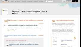 
							         Nigerian Railway Corporation (NRC) Jobs and Vacancies in Nigeria ...								  
							    