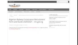 
							         Nigerian Railway Corporation (NRC) Recruitment 2019/2020 Form ...								  
							    