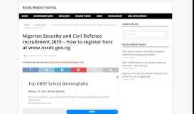 
							         Nigerian Security and Civil Defence recruitment ... - Recruitment Portal								  
							    