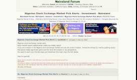 
							         Nigerian Stock Exchange Market Pick Alerts - Investment (259 ...								  
							    