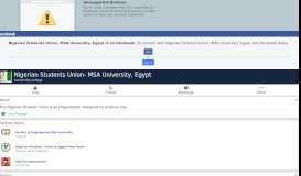 
							         Nigerian Students Union- MSA University, Egypt - Posts | Facebook								  
							    
