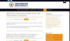 
							         | Nigeria's Premier Private University - Igbinedion University Okada								  
							    