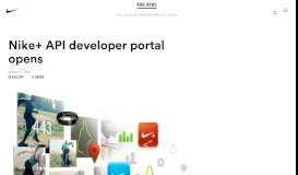 
							         Nike+ API developer portal opens - Nike News								  
							    