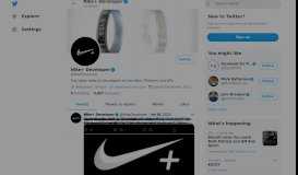 
							         Nike+ Developer (@NikeDeveloper) | Twitter								  
							    