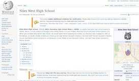 
							         Niles West High School - Wikipedia								  
							    