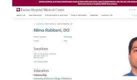 
							         Nima Rabbani DO | Encino Physician - Encino Hospital Medical Center								  
							    
