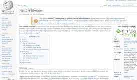 
							         Nimble Storage - Wikipedia								  
							    