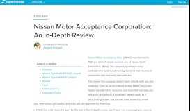 
							         Nissan Motor Acceptance Corporation: An In-Depth Review ...								  
							    
