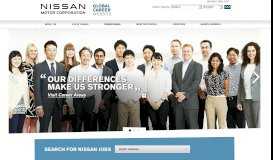 
							         NISSAN MOTOR CORPORATION - GLOBAL CAREER WEBSITE								  
							    