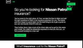 
							         Nissan Patrol Car Insurance. Get a Tailored Premium | Youi Insurance								  
							    