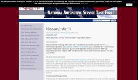 
							         Nissan/Infiniti - National Automotive Service Task Force								  
							    