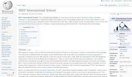 
							         NIST International School - Wikipedia								  
							    