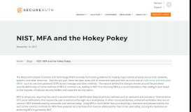 
							         NIST, MFA and the Hokey Pokey | SecureAuth								  
							    