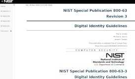 
							         NIST Special Publication 800-63-3 - NIST Pages								  
							    