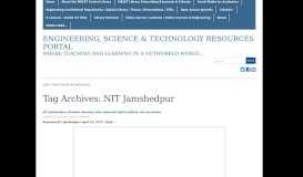 
							         NIT Jamshedpur - Engineering, Science & Technology Resources Portal								  
							    